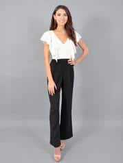 Bebe Black and White Jumpsuit 701717