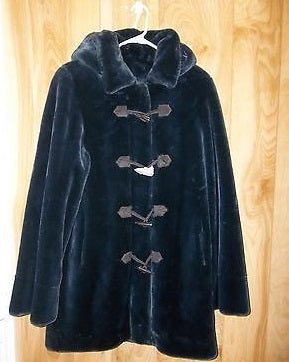 Dennis Basso Faux Fur Toggle Closure Coat with Detachable Hood