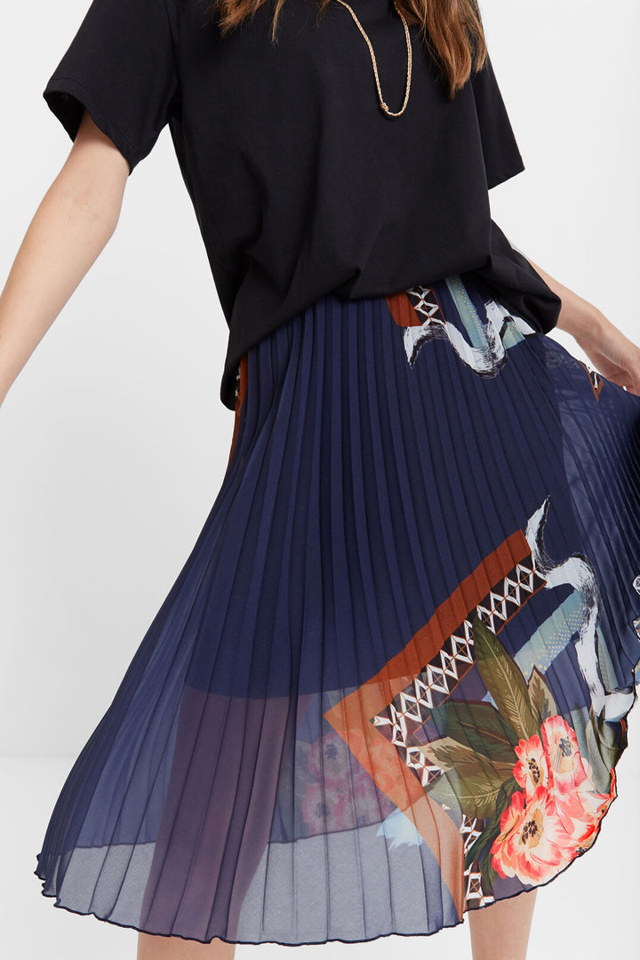 Desigual Pleated Arty Skirt