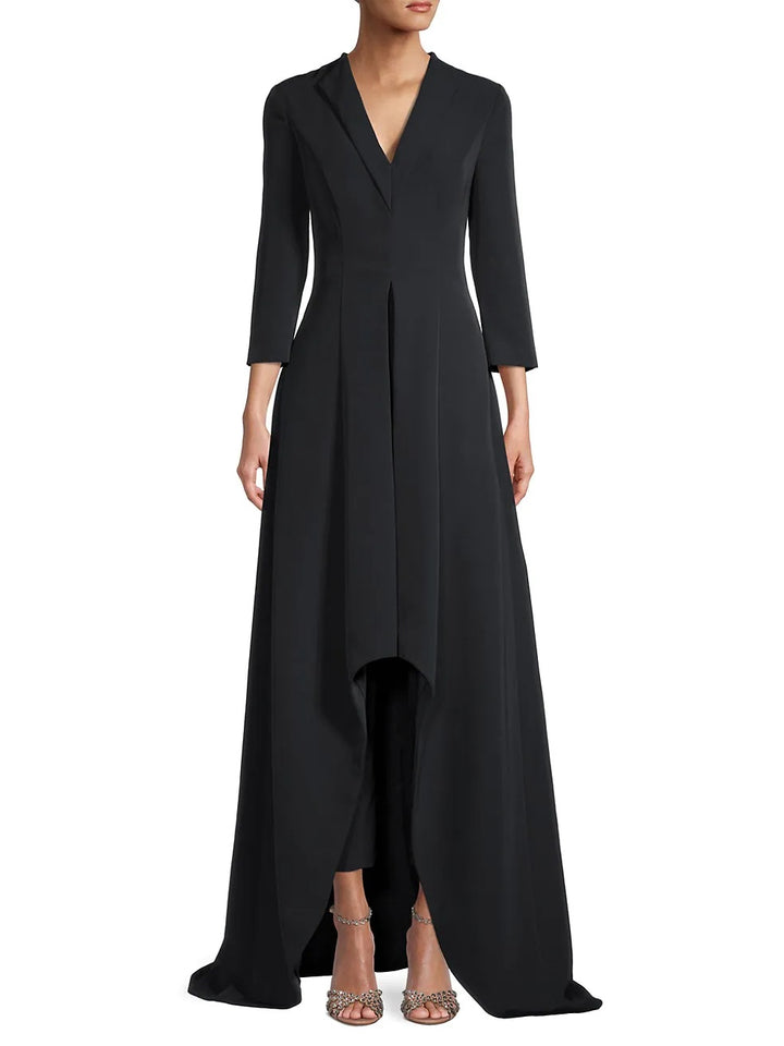 Kay Unger - Valerie Crepe Walkthru Jumpsuit