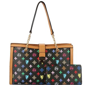 Chain Tote Shoulder Signature Print