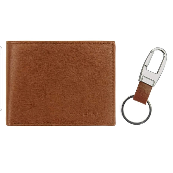 Tahari Cognac Wallet and Key Fob